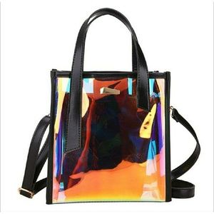 Only 1 available!☁ Clear Holographic Jelly Tote